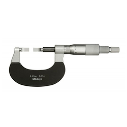 Panme cơ đo rãnh 0-25mm Mitutoyo 122-101 kiểu A đầu dẹt