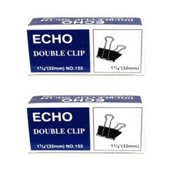 Kẹp bướm 32mm SLECHO màu đen (12 cái)