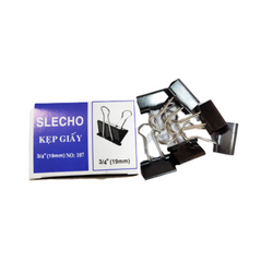 Kẹp bướm 19mm SLECHO màu đen (12 cái)