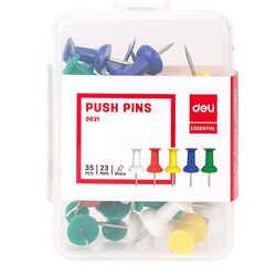 Đinh ghim bảng màu Deli E0021 (hộp 35cái)