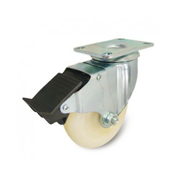 Nylon caster series 250 medium load spindle with brake Ethos 253NIY125P01
