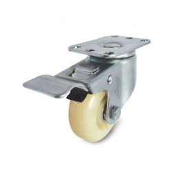 Ethos 256NIY075P01 Medium Duty 250 Series Nylon Wheel with Brake Swivel Shaft