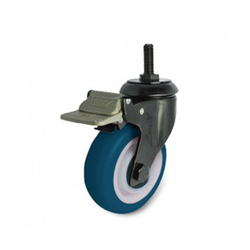 PU plastic wheel series 260 medium load swivel shaft with brake Ethos 263/273UBY125T12