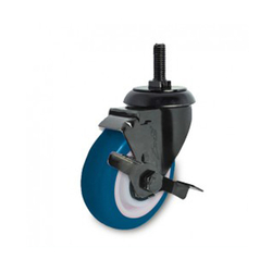PU plastic wheel series 260 medium load swivel shaft with brake Ethos 264/274UBY075T12