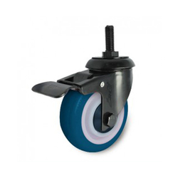 PU plastic wheel series 260 medium load swivel shaft with brake Ethos 266/276UBY150T12
