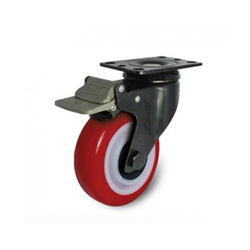 260 series PU plastic wheel with medium load spindle and brake Ethos 263/273URY100P01