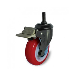 PU plastic wheel series 260 medium load swivel shaft with brake Ethos 263/273URY075T12