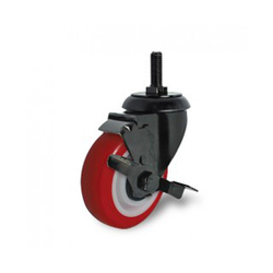 260 series PU plastic wheel with medium load spindle and brake Ethos 264/274URY150T12
