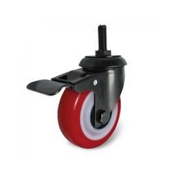 PU plastic wheel series 260 medium load swivel shaft with brake Ethos 266/276URY150T12