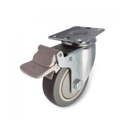 Rubber wheel series 260 medium load spindle with brake Ethos 263/273TPY100P01