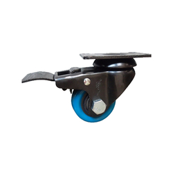 PU plastic wheel series 260 medium load swivel shaft with brake Ethos 266UBZ050P70
