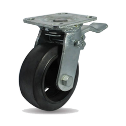Phenolic heat-resistant wheel series 490 heavy duty spindle with brake Ethos 493XRQ125P45