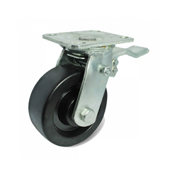 Ethos 493XHQ100P45 Heavy Duty 490 Series Phenolic Swivel Caster with Brakes