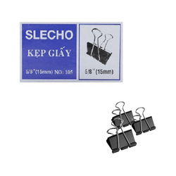 Kẹp bướm 15mm SLECHO màu đen (12 cái)