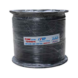 Cáp đồng trục Sino RG6/5C-FB/CCS/80/SP lõi CCS 80 sợi, màu đen (305m/cuộn)