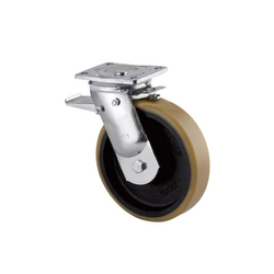 PU wheel series 9680 heavy load spindle with brake Tente 9682FTP125X50P63