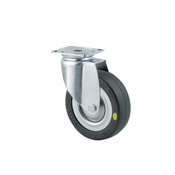 Anti-static rubber wheel with medium load spindle Tente 2470DYK100P50