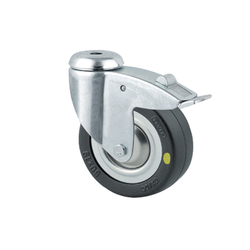 Tente 2477DYK125P30 spindle medium load rubber wheel with brake