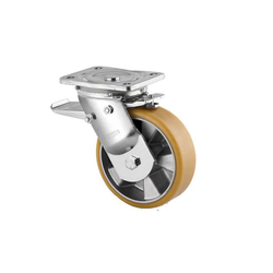Tente 9682ITP100X50P63 Heavy Duty Swivel Caster Wheel with Locking Pins 9680 Series Rubber Wheel