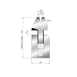 Flattenings 26 V10 folding press size 135x835 Eurostamp JES303800835
