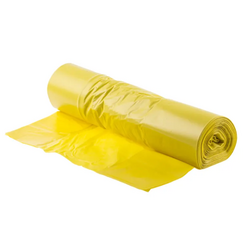 Roll of 50 thick plastic garbage bags 200 RS PRO 7716569 yellow