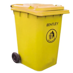 240 liter plastic trash can RS PRO 7906879 yellow