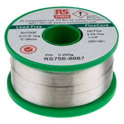 Lead-free solder wire 0.38mm melting point +228°C RS PRO 7568887