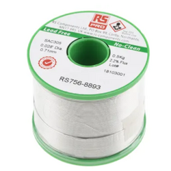Lead solder wire roll 0.71mm melting point +217°C RS PRO 7568893