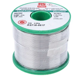 Lead-free solder wire 1.27mm melt +217°C RS PRO 7568897