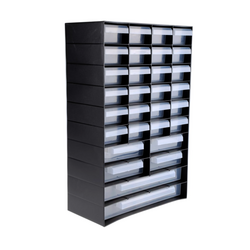 RS PRO 8776803 30-compartment plastic cabinet (420x270x130mm)