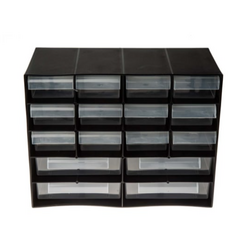 PP plastic cabinet 16 compartments RS PRO 9097006 (210x270x130mm)