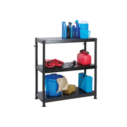3-tier plastic shelf 97x90x40cm RS PRO 9097016 black