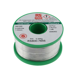 Dây hàn chì 1.02mm RS PRO 8007655 (cuộn 250g)