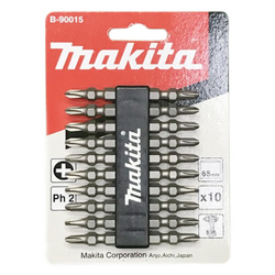 Mũi vặn vít 2 đầu PH2x65mm Makita B-90015 (10 chi tiết)