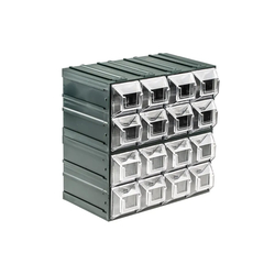 RS PRO 2363583 16-compartment plastic tray shelf (208x208x222mm)