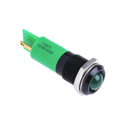 Đèn chỉ báo 24V, 14mm RS PRO 210872 màu xanh lục