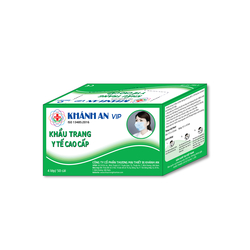 Khẩu trang y tế Khánh An cao cấp VIP màu xanh (50 cái/hộp)