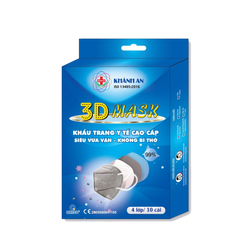 Khẩu trang y tế 3D Mask KA99 Khánh An màu xanh (Hộp 10 cái)