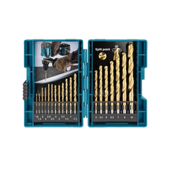 Bộ mũi khoan kim loại HSS-TIN 1.5-10mm Makita D-67527 (19 chi tiết)