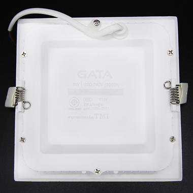 Bóng đèn LED âm trần vuông 4" 9W Gata TL02-S49W ánh sáng vàng