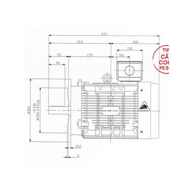 Mô tơ điện 3 pha 2 cực 11kW Toshiba 0112SDMH7JS