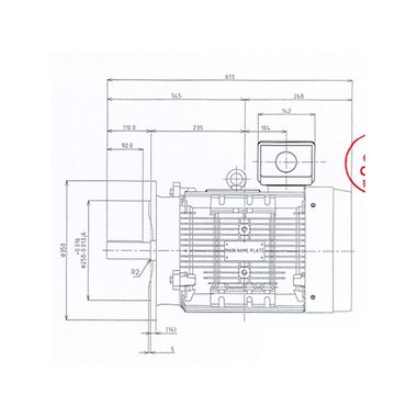 Mô tơ điện 3 pha 2 cực 22kW Toshiba 0222FTMH7JS