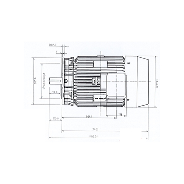 Mô tơ điện 3 pha 2 cực 30kW Toshiba 0302FTMH7JS