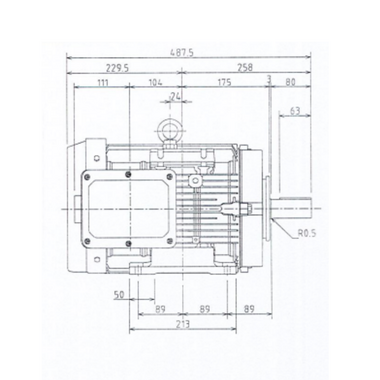 Mô tơ điện 3 pha 6 cực 5.5kW Toshiba Y556ODMH7FS