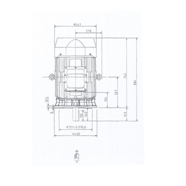 Mô tơ điện 3 pha 4 cực 45kW Toshiba 0454ODMH7JS