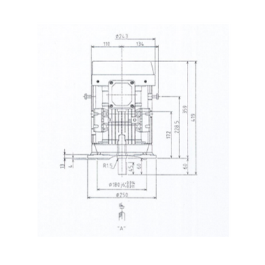 Mô tơ điện 3 pha 6 cực 2.2kW Toshiba Y226ODMH7JS