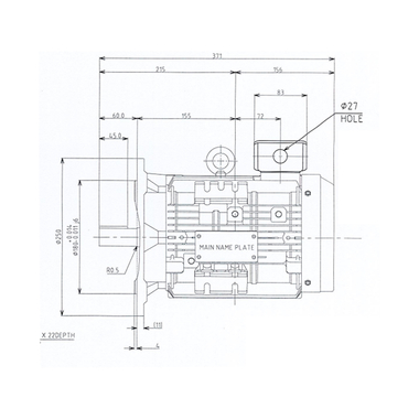 Mô tơ điện 3 pha 2 cực 3kW Toshiba Y302FTMH7JS