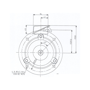 Mô tơ điện 3 pha 4 cực 3kW Toshiba Y304FTMH7JS