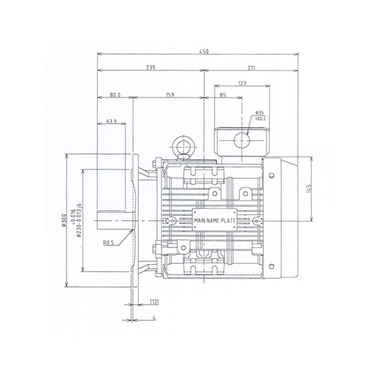 Mô tơ điện 3 pha 2 cực 5.5kW Toshiba Y552SDMH7JS