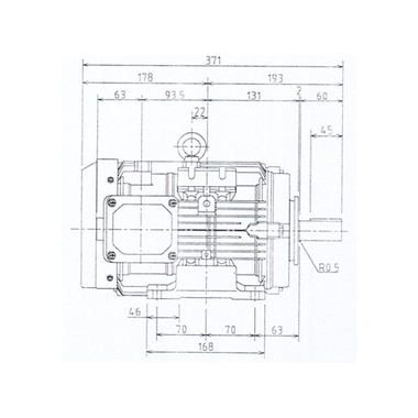 Mô tơ điện 3 pha 4 cực 3kW Toshiba 0034ODMH7FS